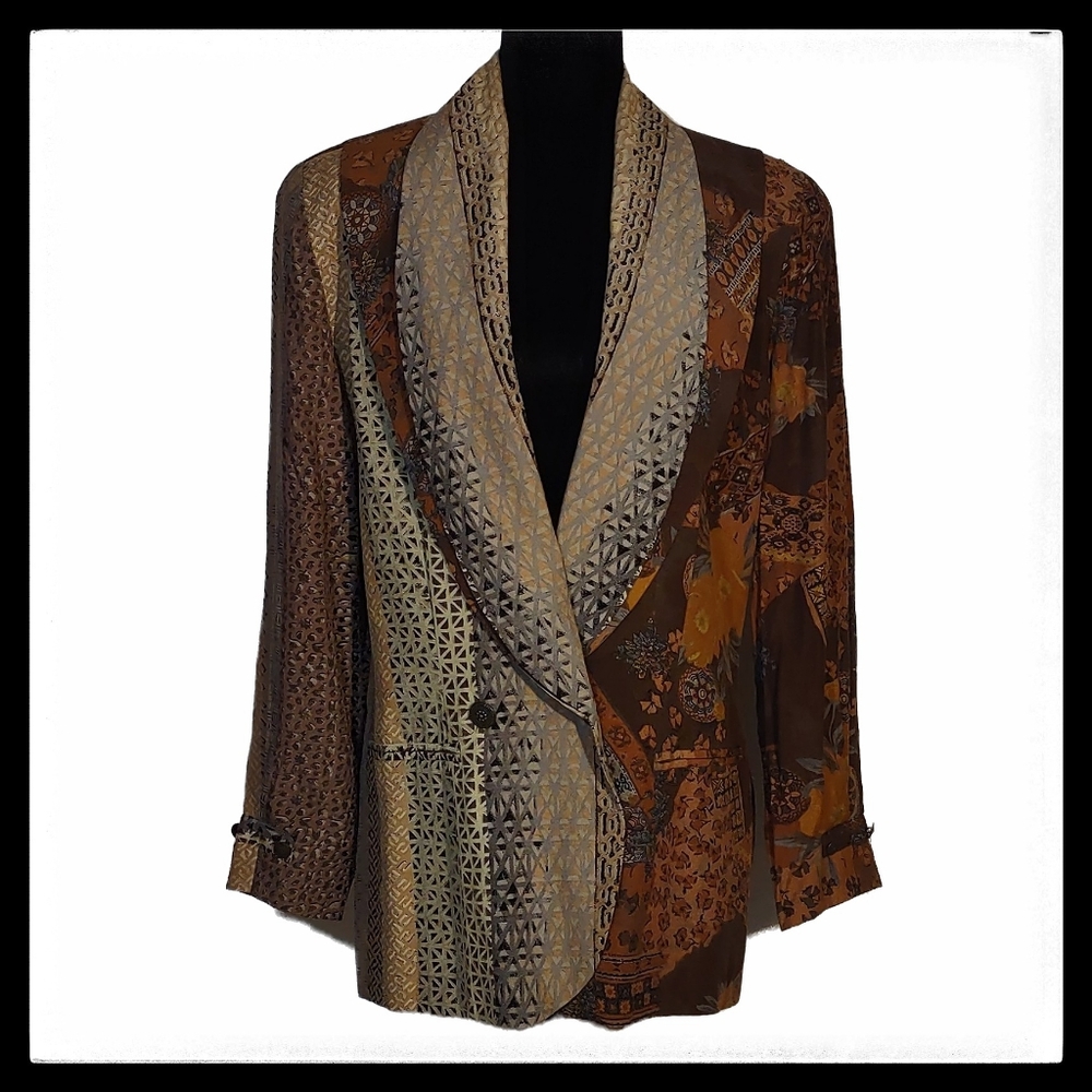 Vintage Blazer Marsha Brander For Componix Size 10 Multicolored